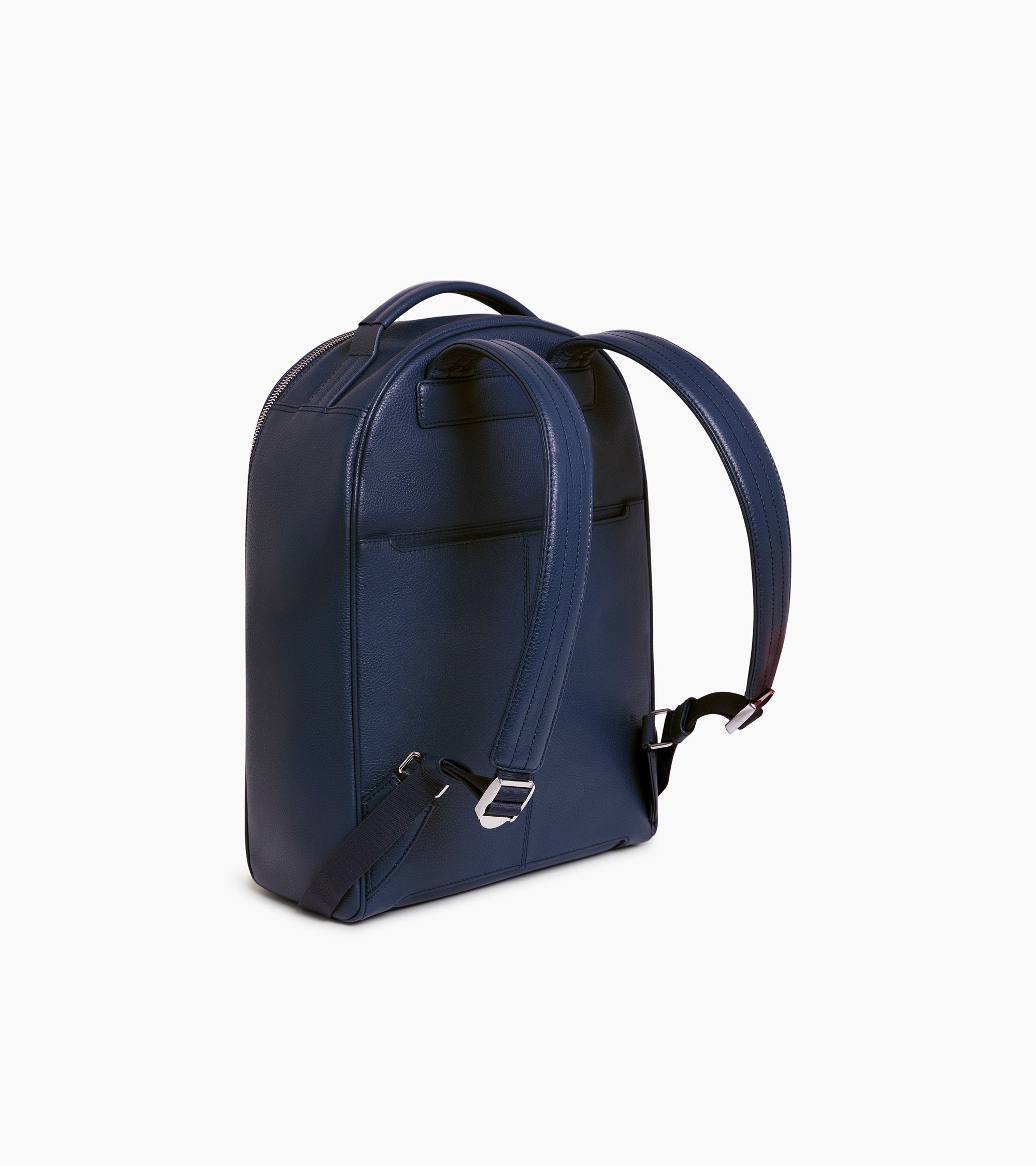 Charles zippered backpack in grained leather