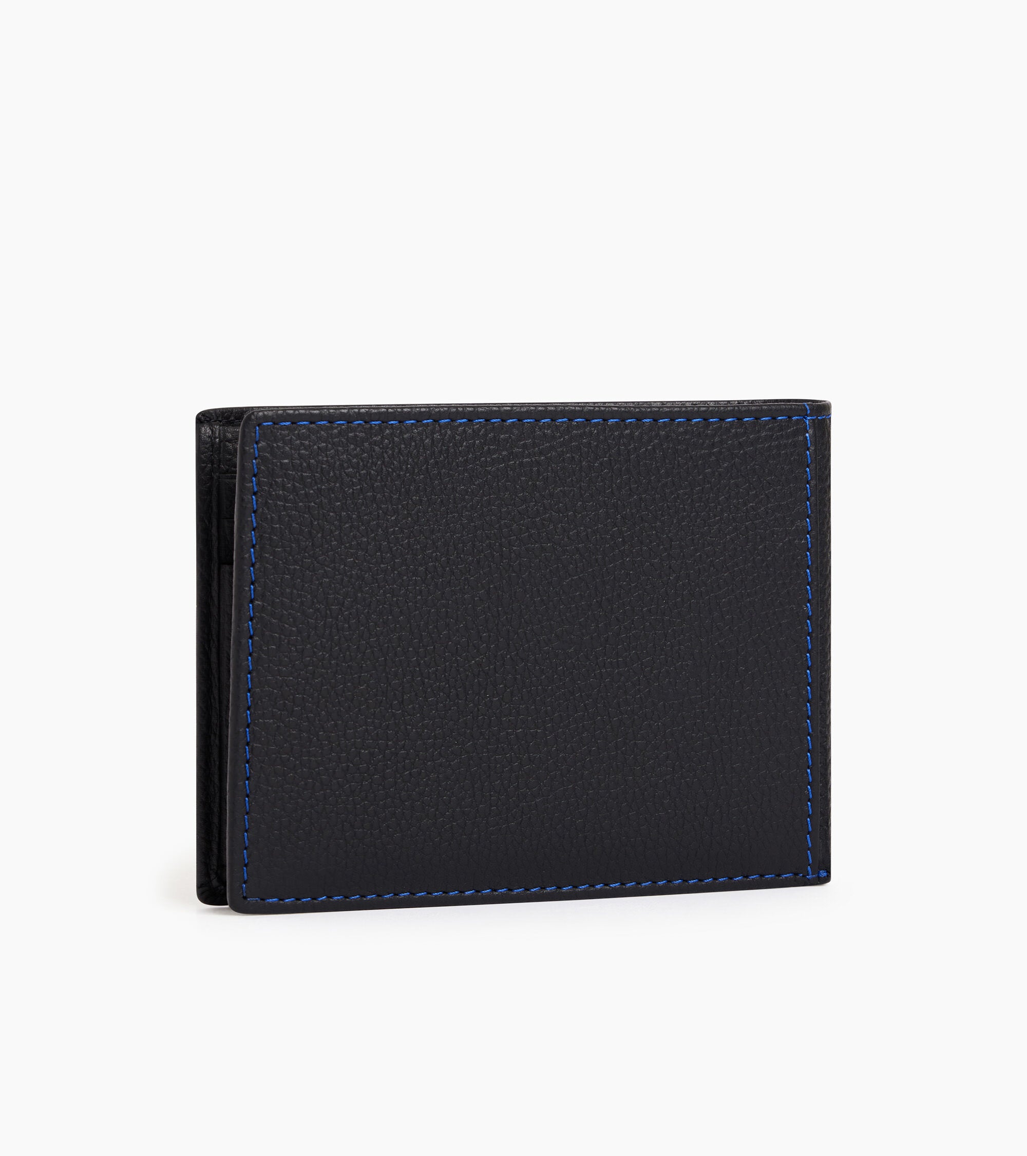 Flap 2 shutters Charles pebbled leather wallet