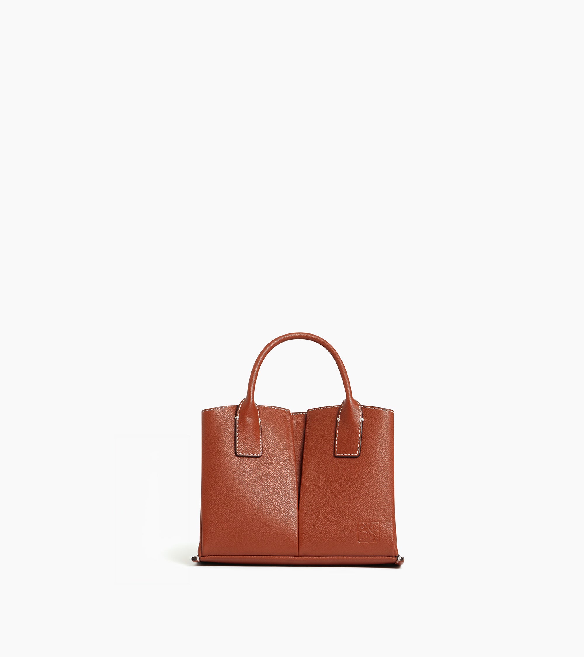 Small Elena handbag in pebbled leather