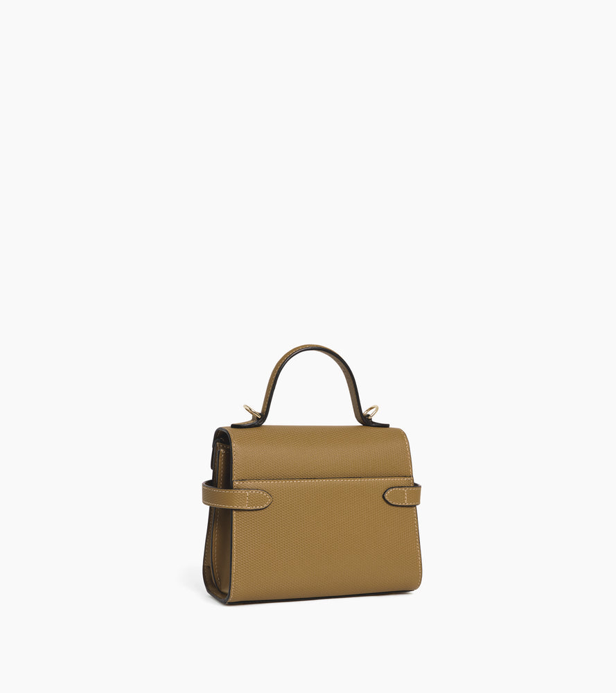 Emilie small handbag with double flap in T-signature leather