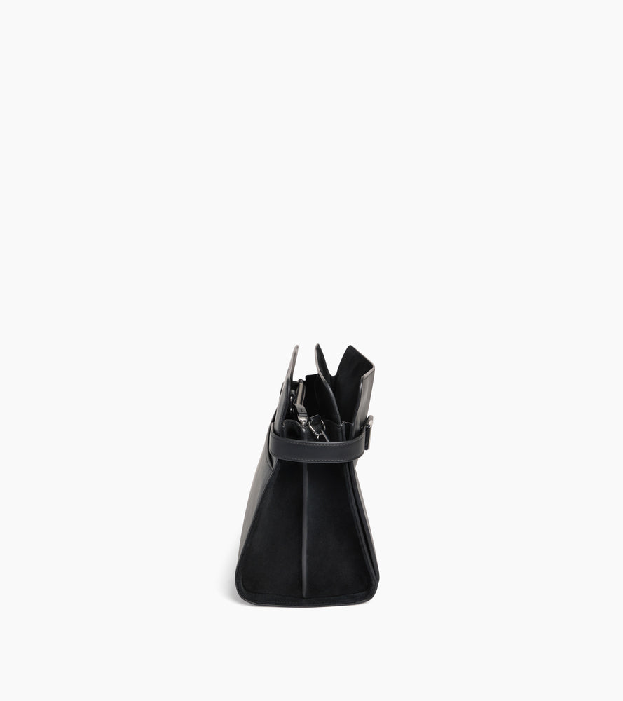 Emie large shoulderbag in smooth leather and nubuck