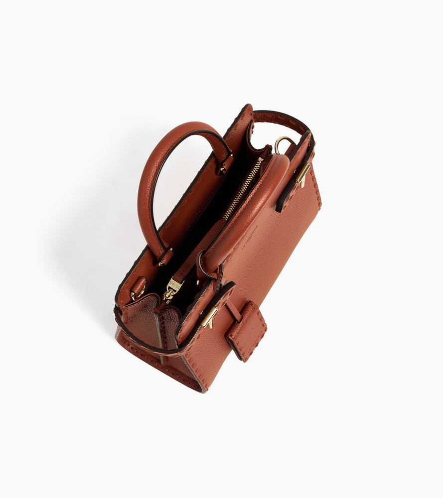 Small Emilie handbag in grained and smooth leather