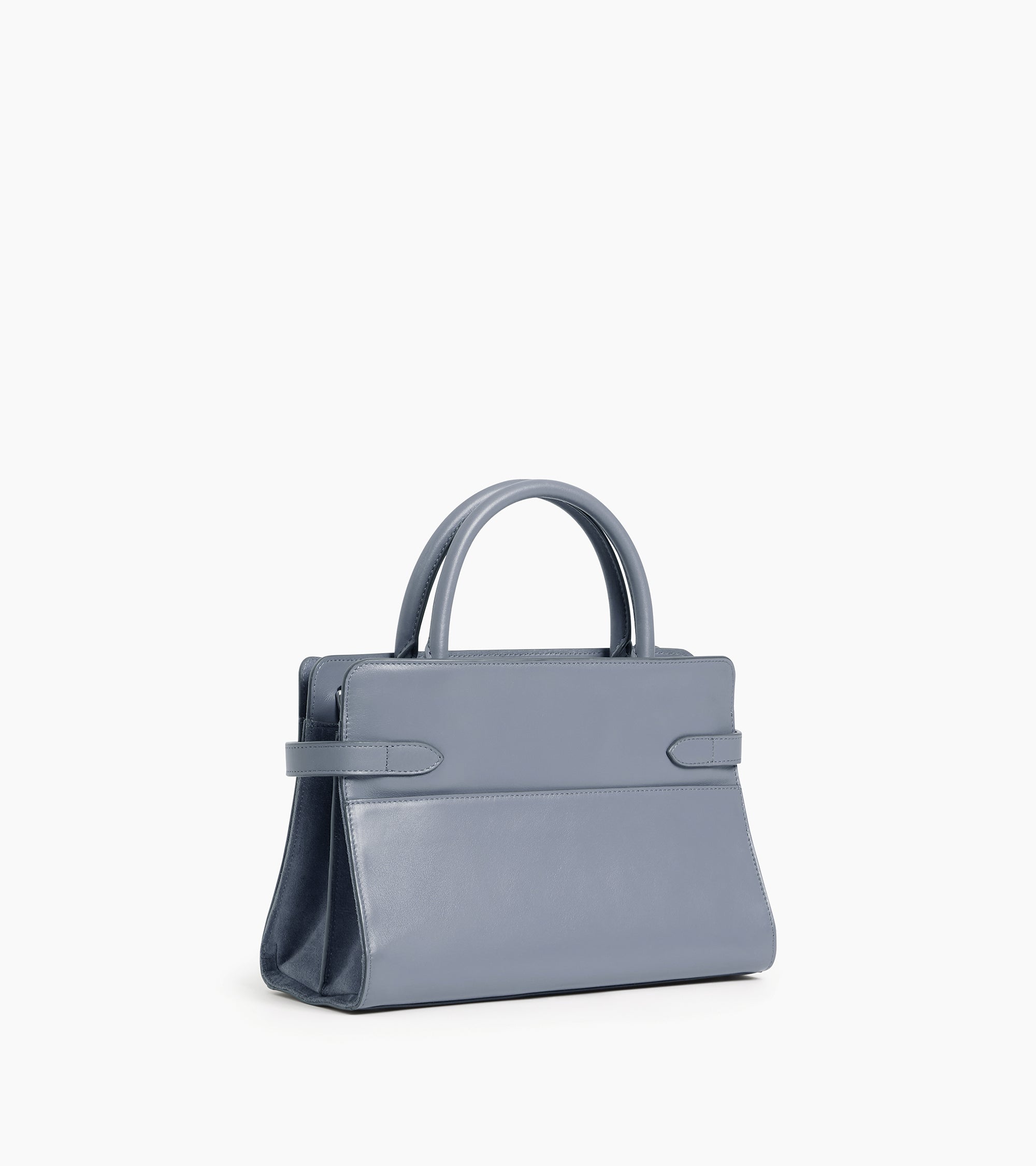 Emie medium handbag in smooth leather and suede