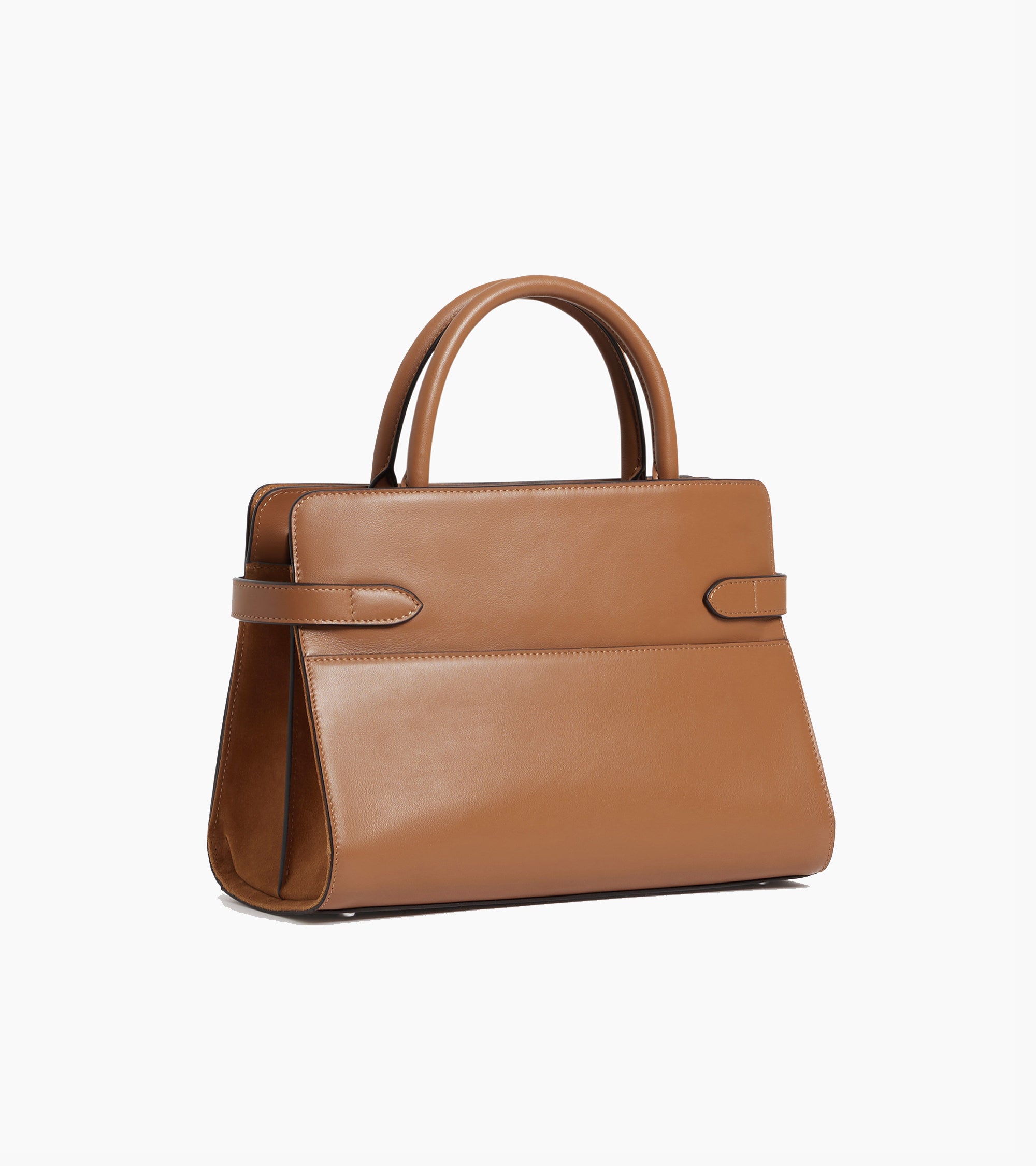 Emie medium handbag in smooth leather and suede