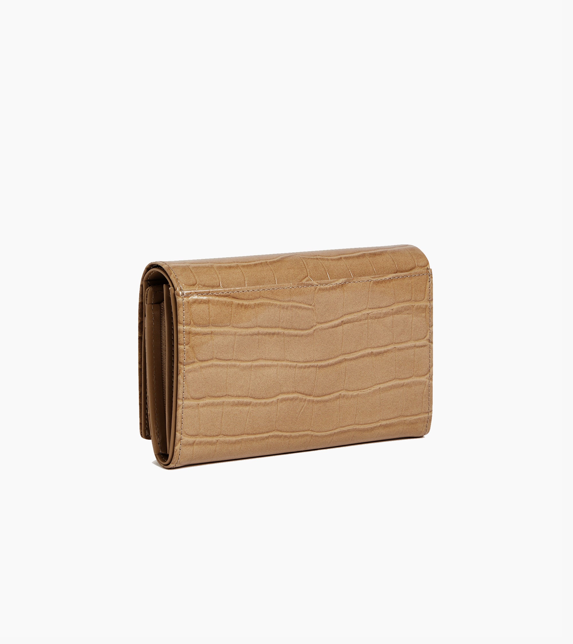 Emilie wallet in crocodile-embossed leather