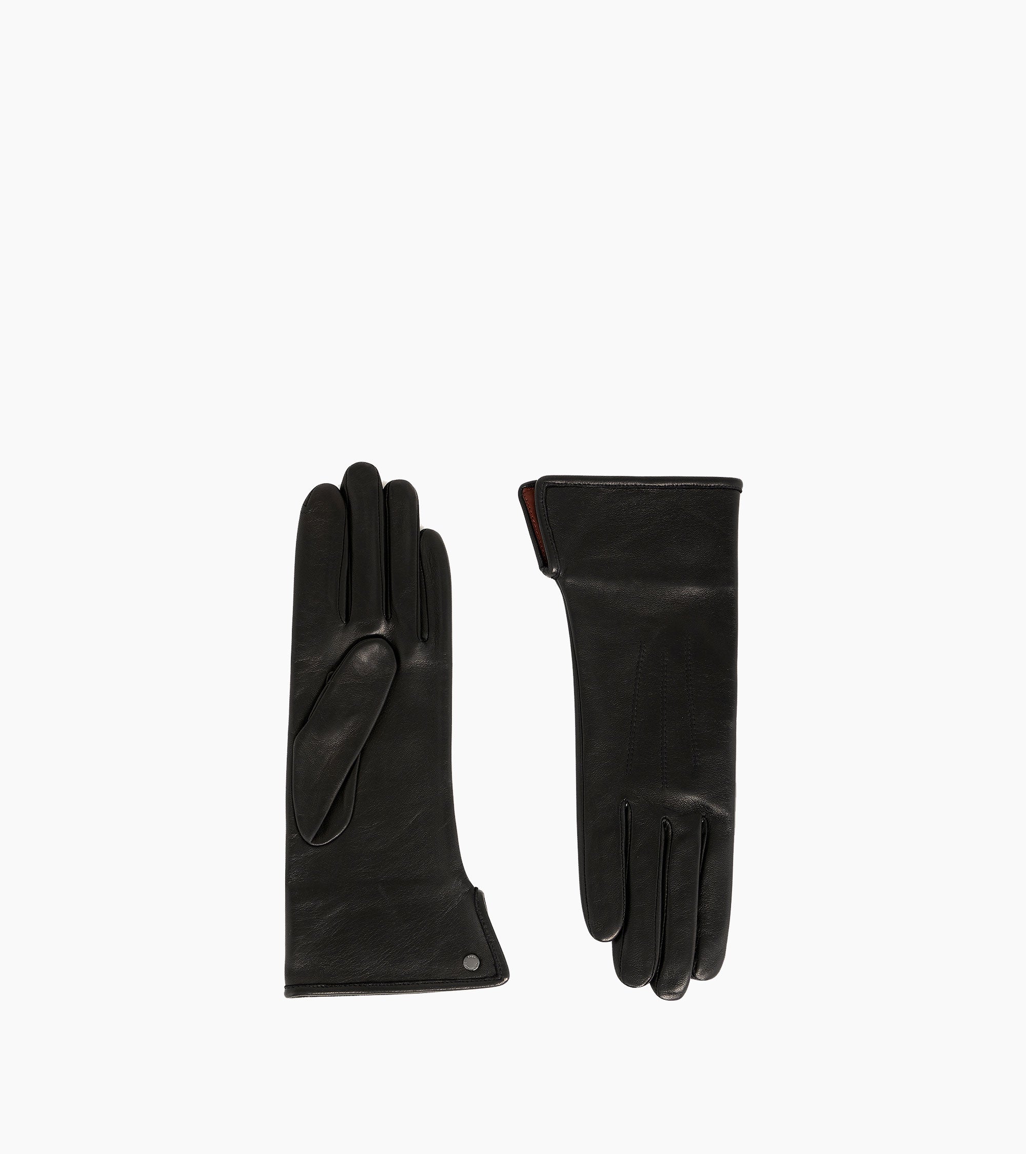 Long lamb leather gloves