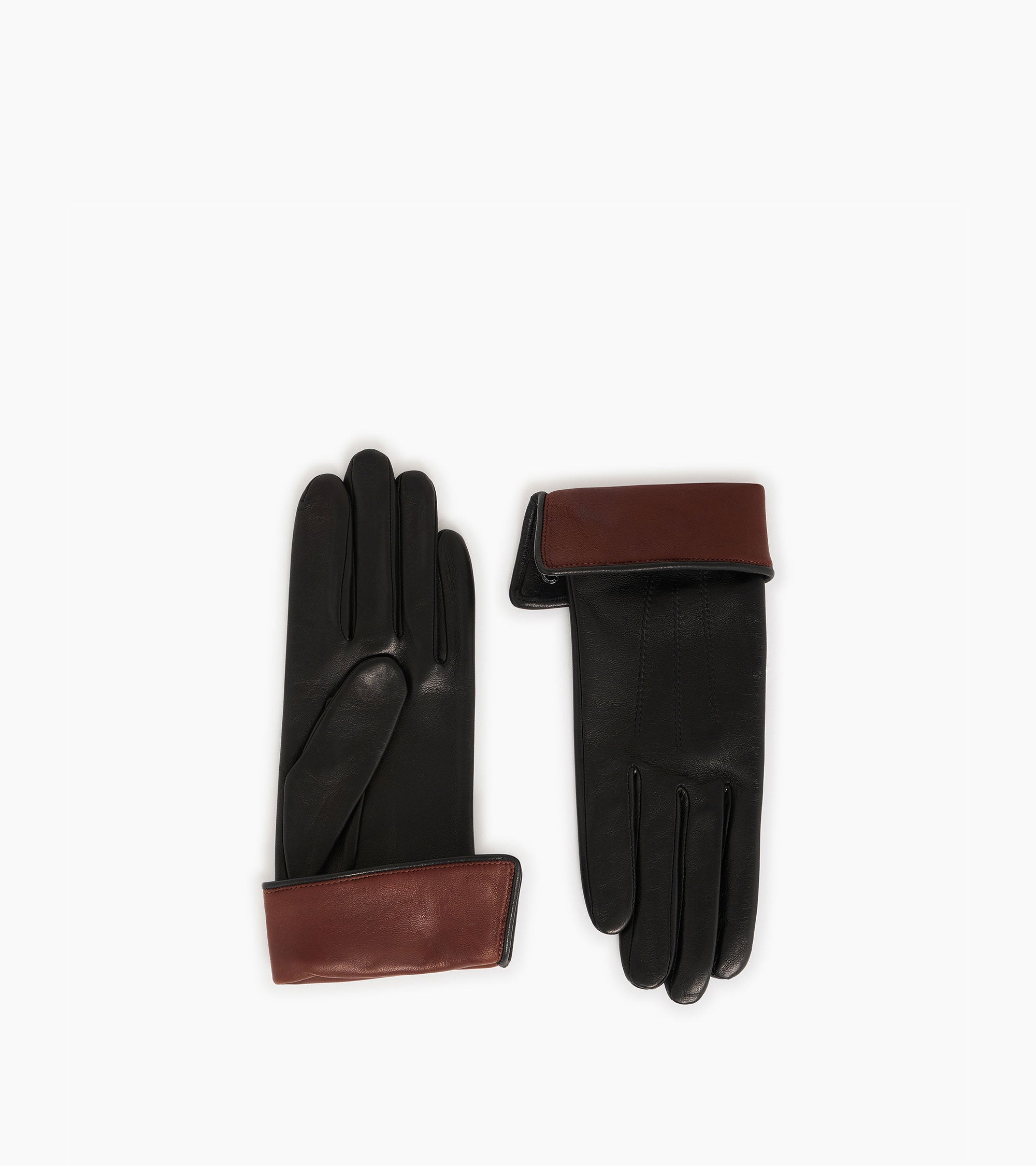 Long lamb leather gloves