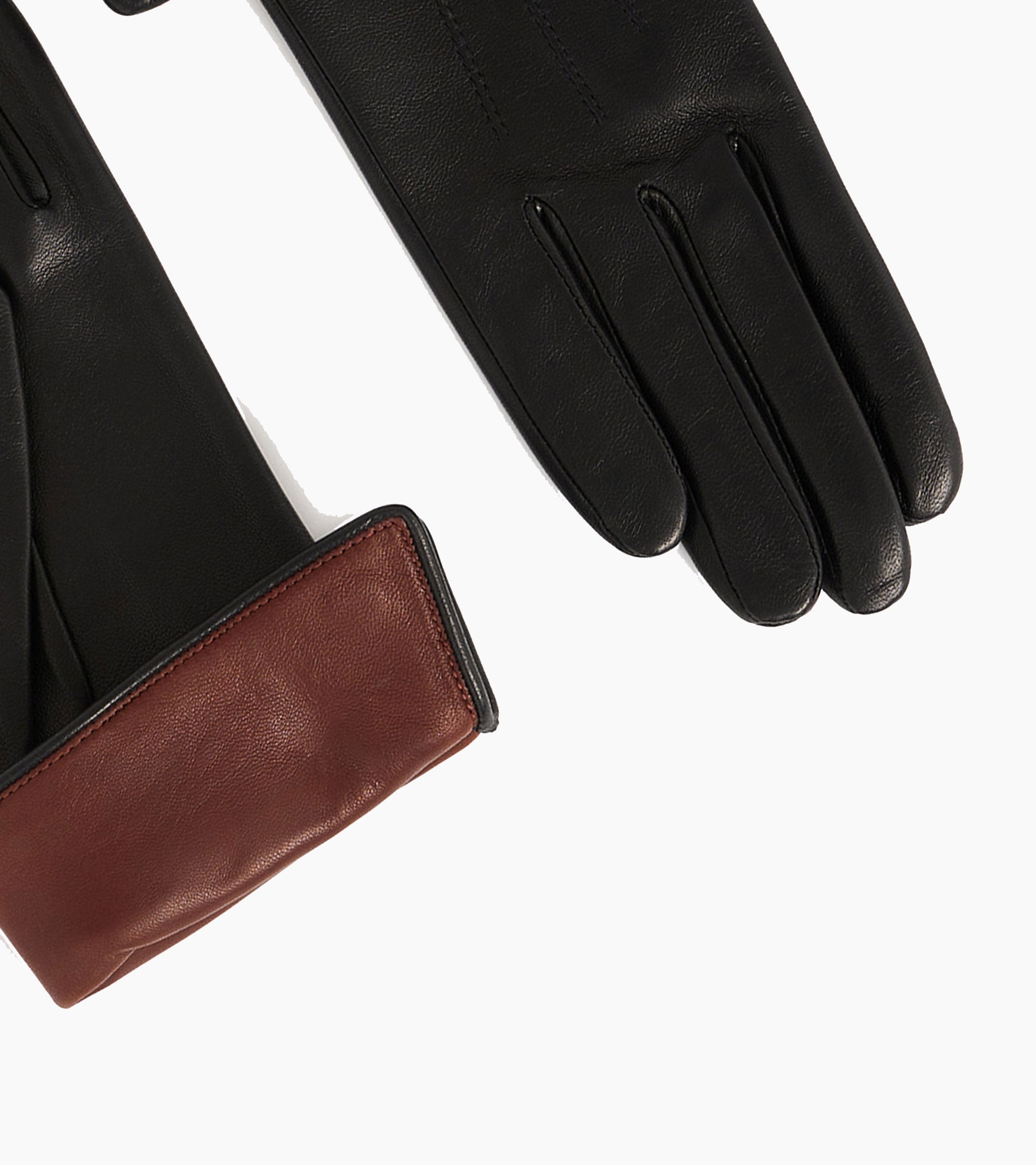 Long lamb leather gloves