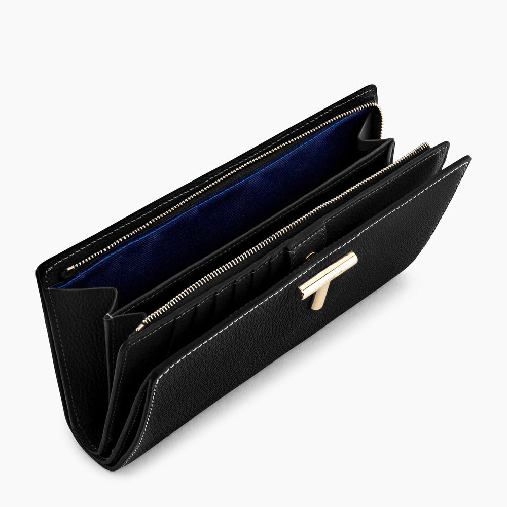 Gisèle grained leather large wallet