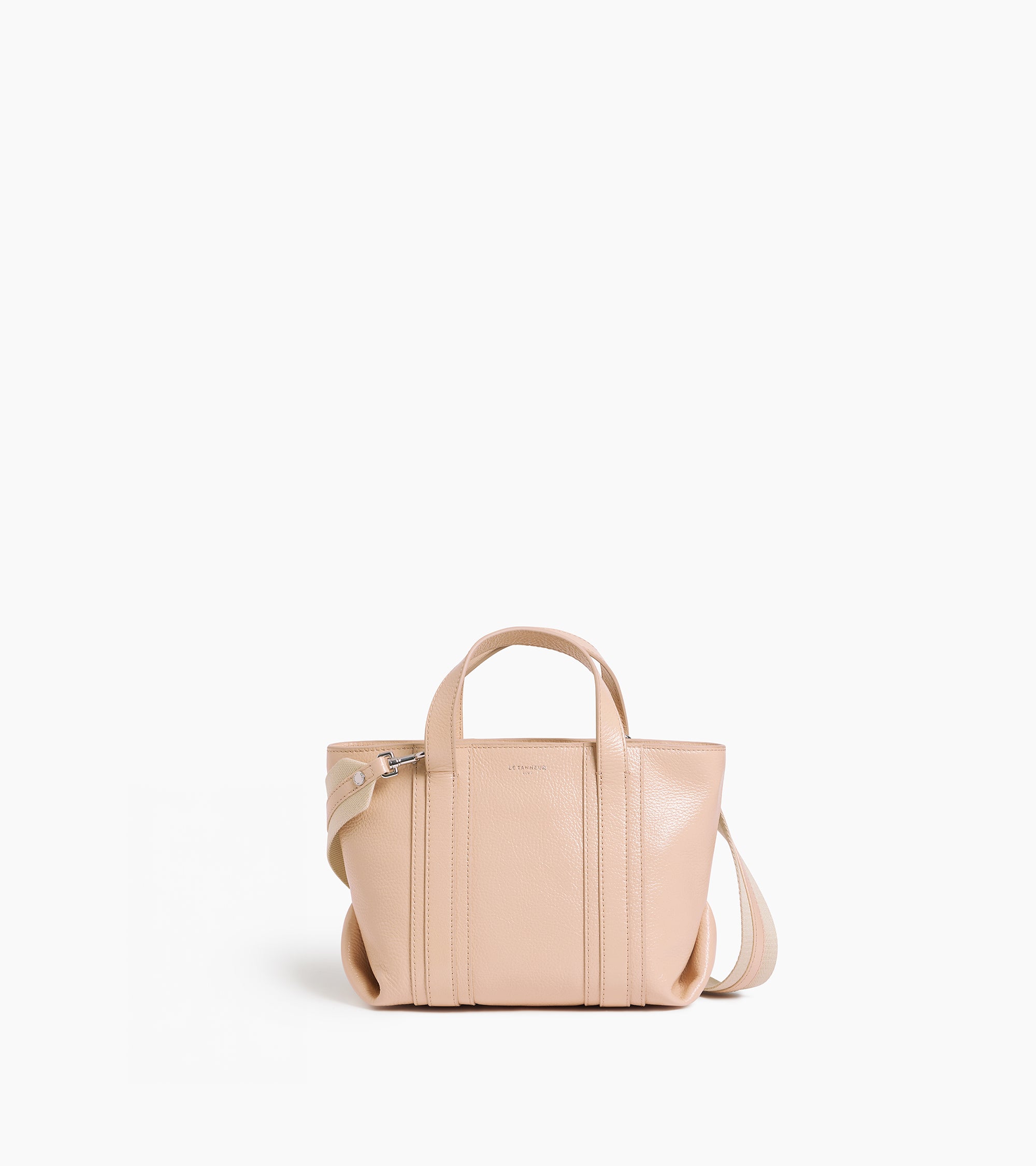 Grâce mini tote bag in grained leather