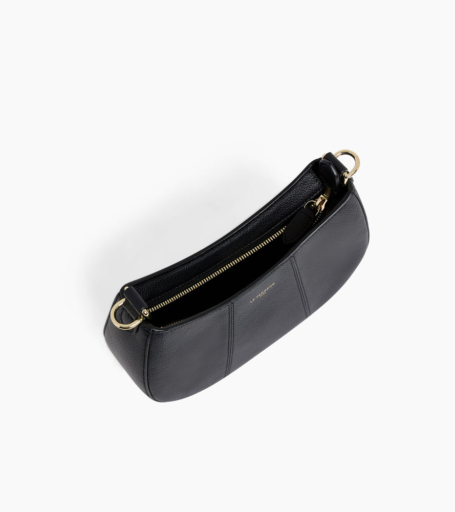 Juliette small half-moon bag in grained leather