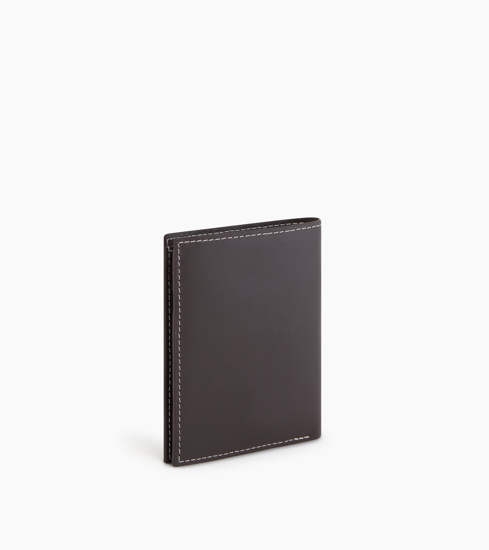 Medium Léon zippered wallet in smooth leather