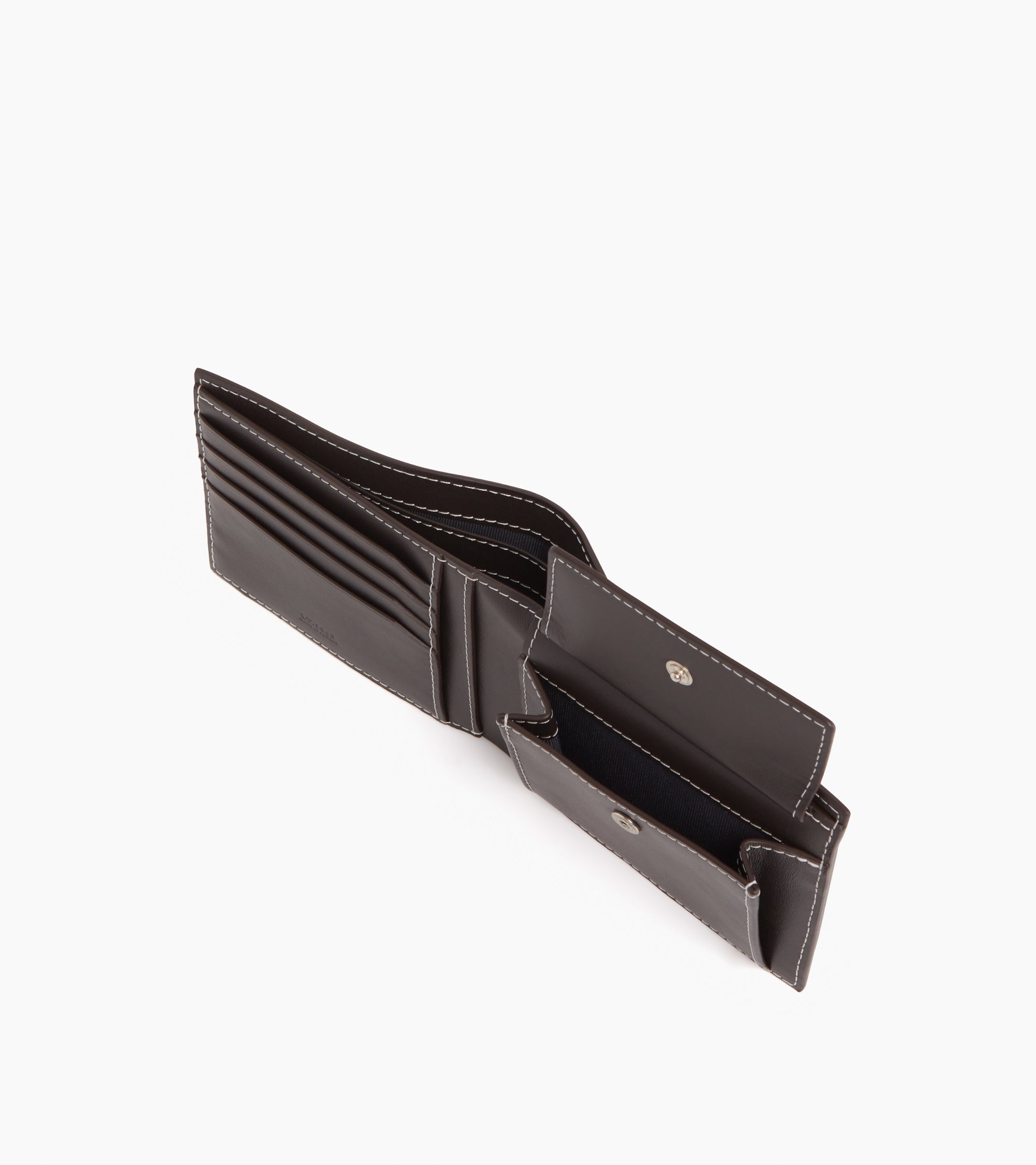 Léon horizontal, zipped wallet in smooth leather