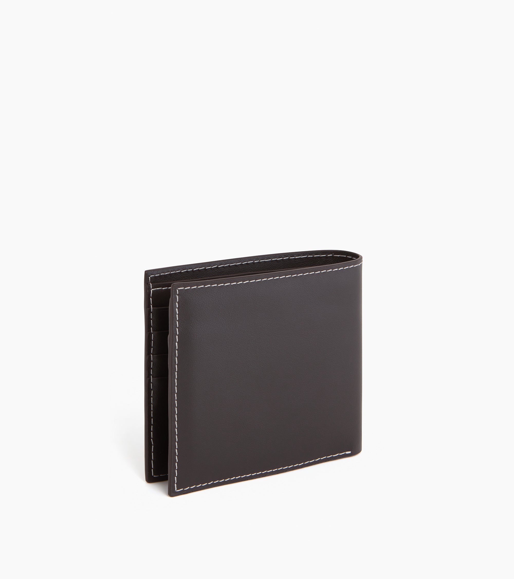 Léon horizontal zippered wallet in smooth leather