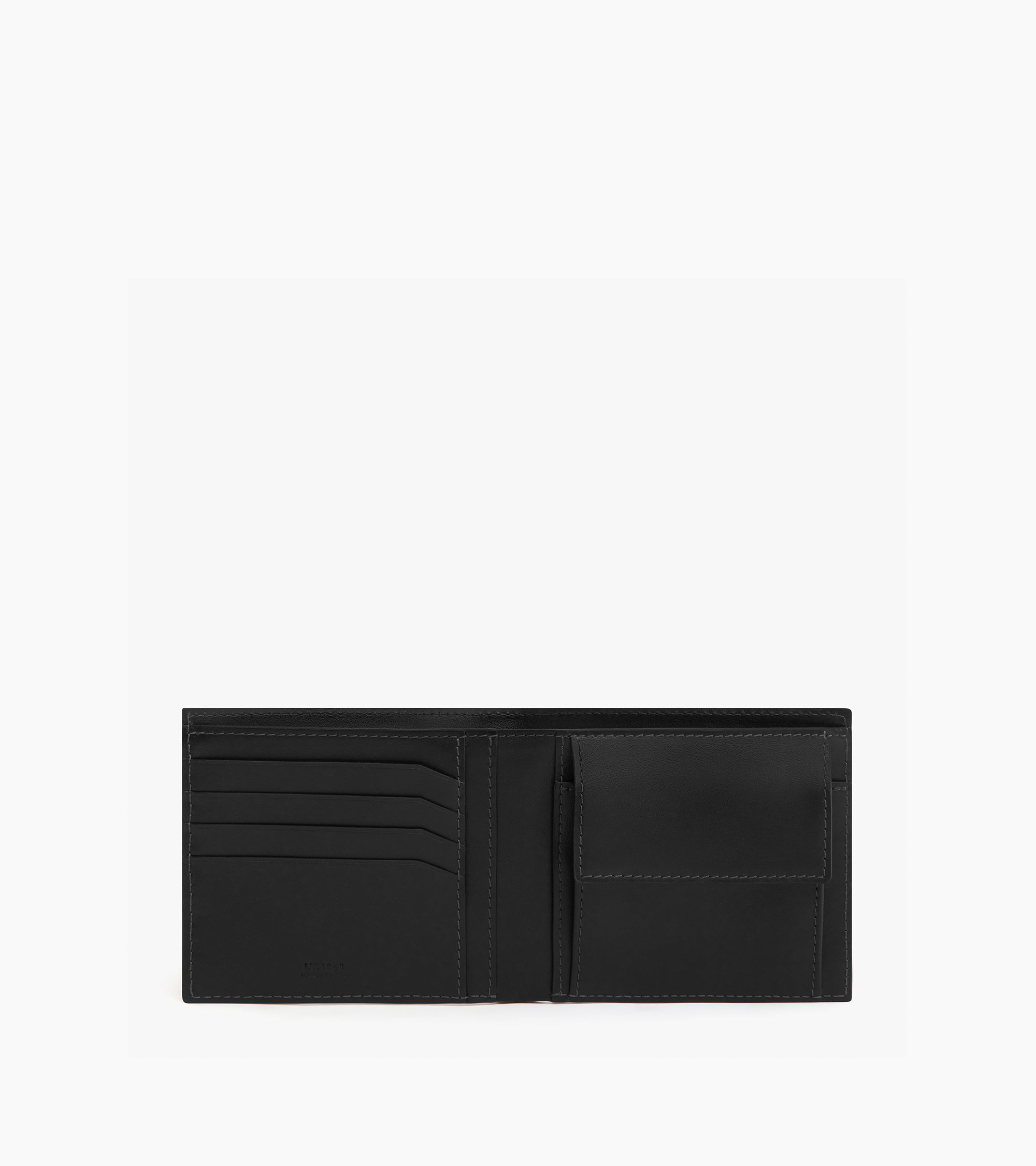 Léon horizontal zippered wallet in smooth leather