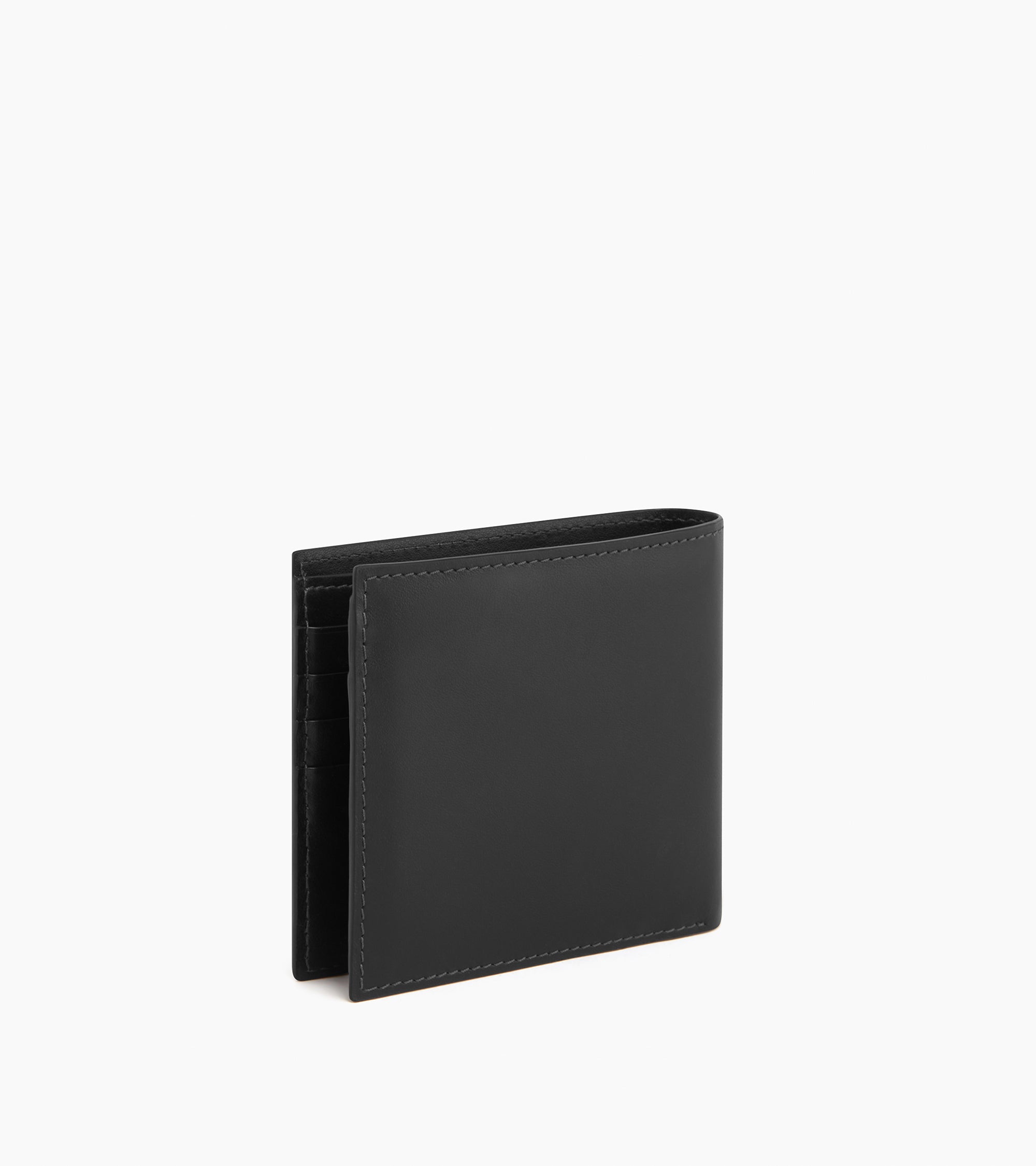 Léon horizontal zippered wallet in smooth leather