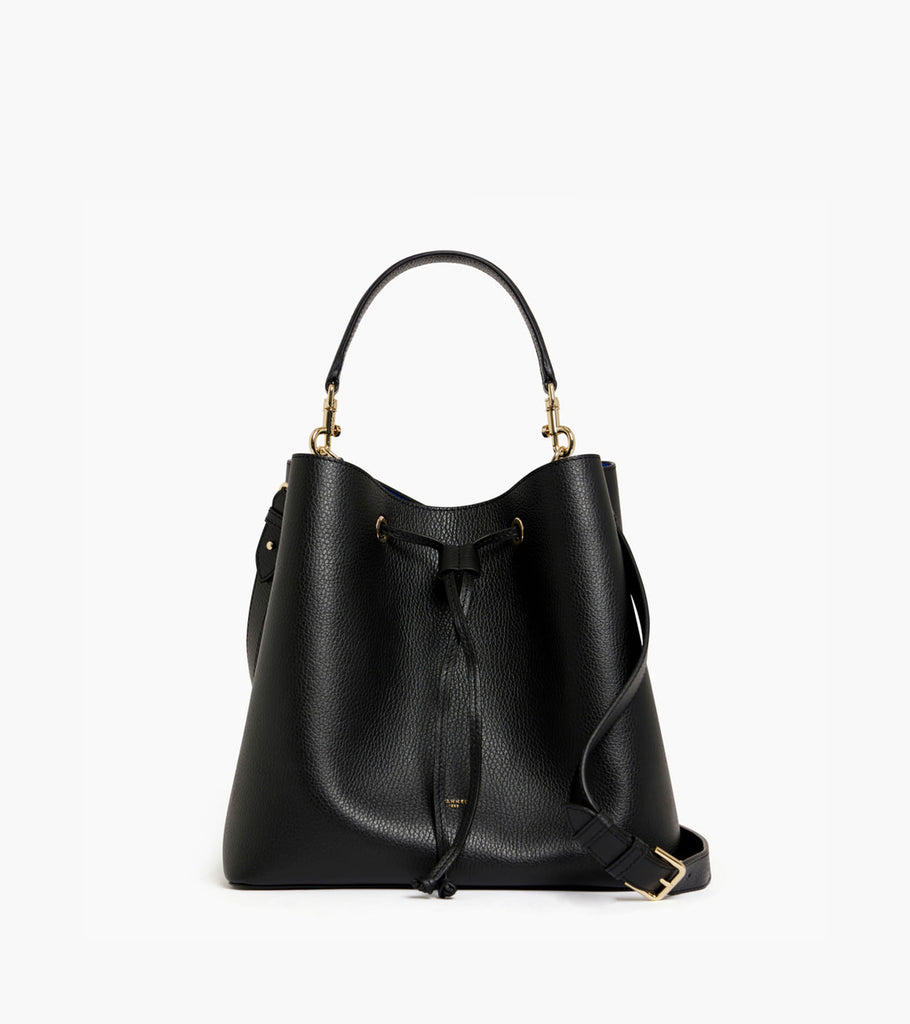 Large black bucket bag on sale