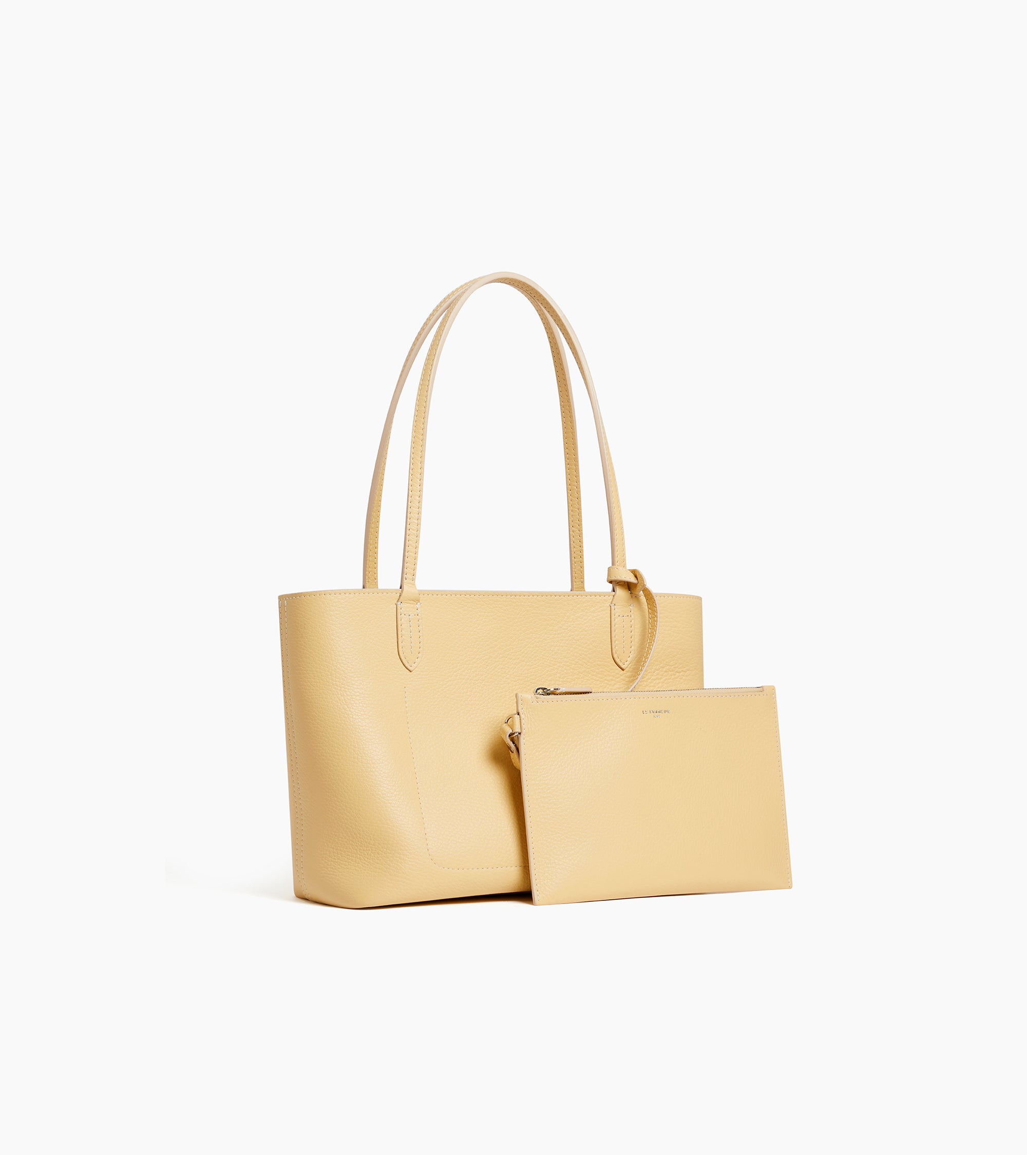 Louise small tote bag in grained leather