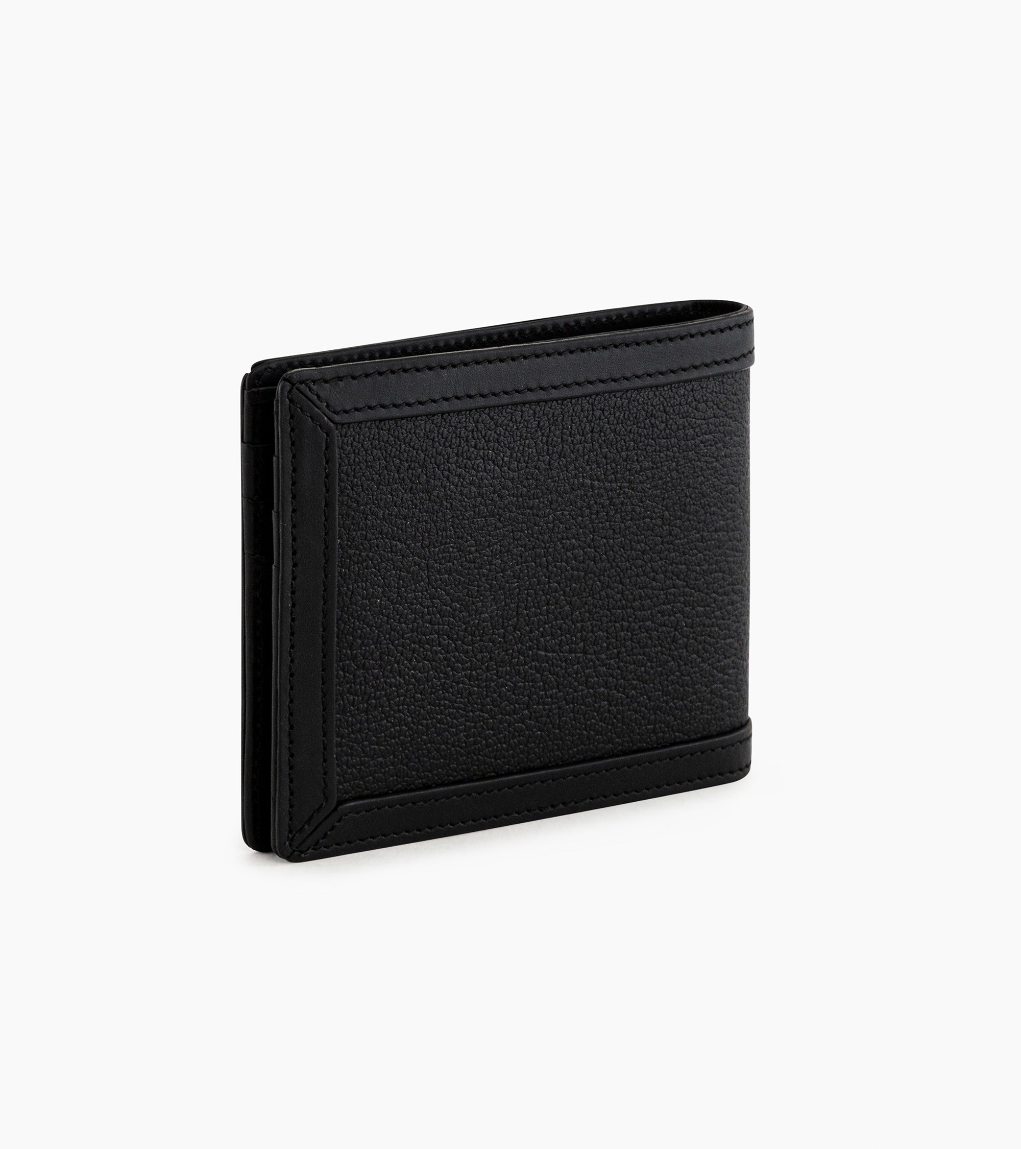 Max grained leather cardholder with bill pocket