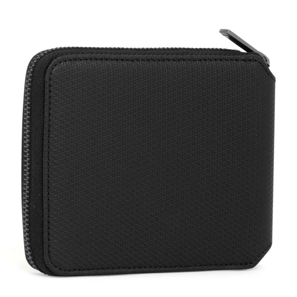 Emile monogram leather L-shaped zip coin wallet