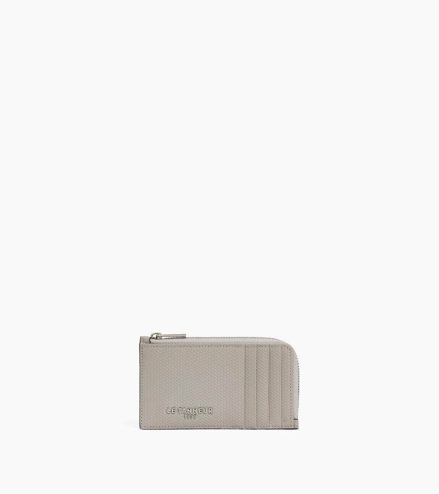 Emile L-zip card holder in signature T leather