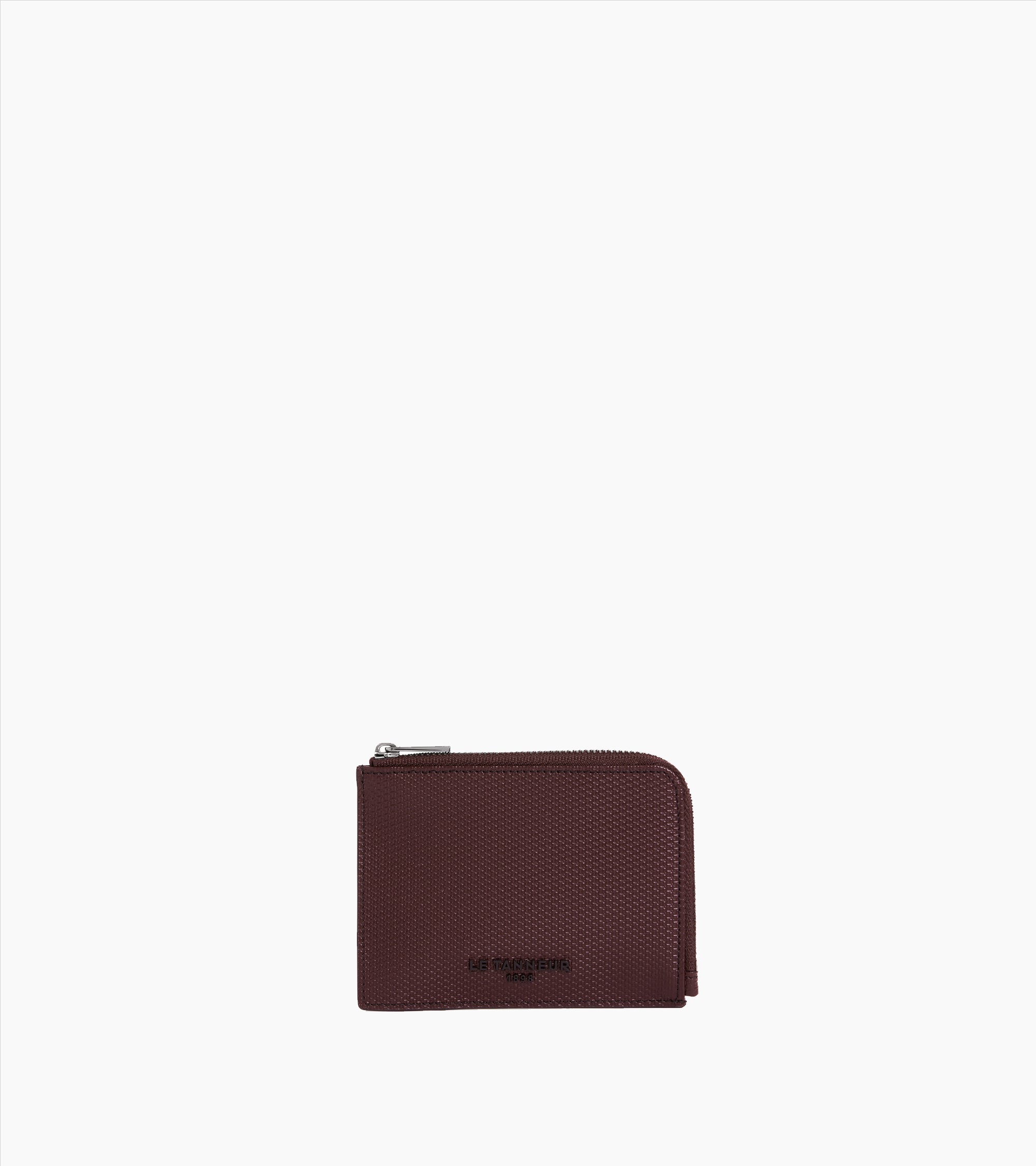 Emile monogram leather medium zip card holder