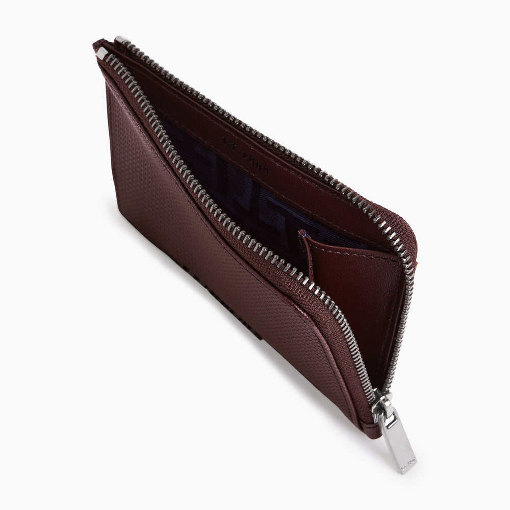 Emile monogram leather medium zip card holder