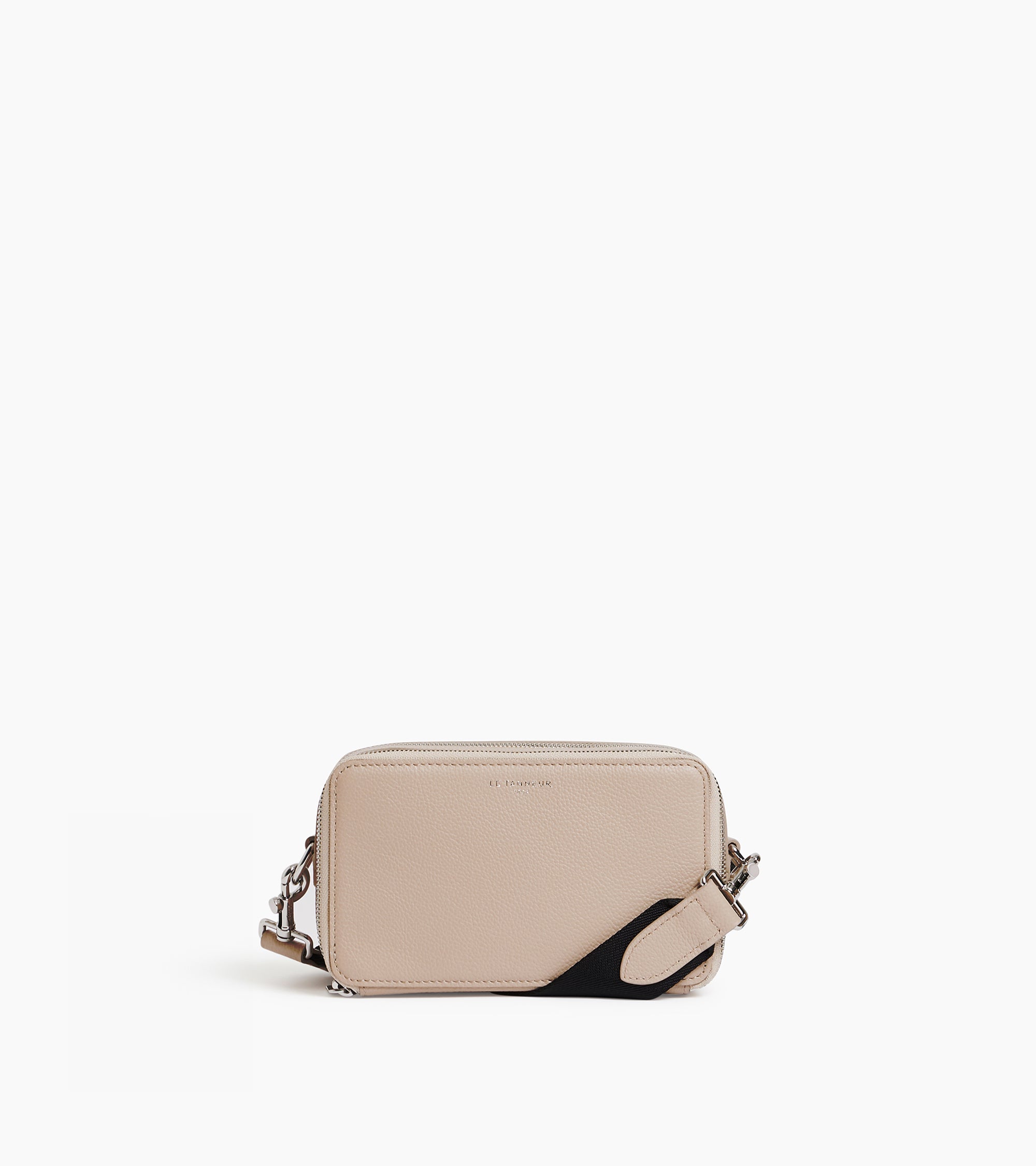 Emile small 2-compartment shoulder bag in grained leather