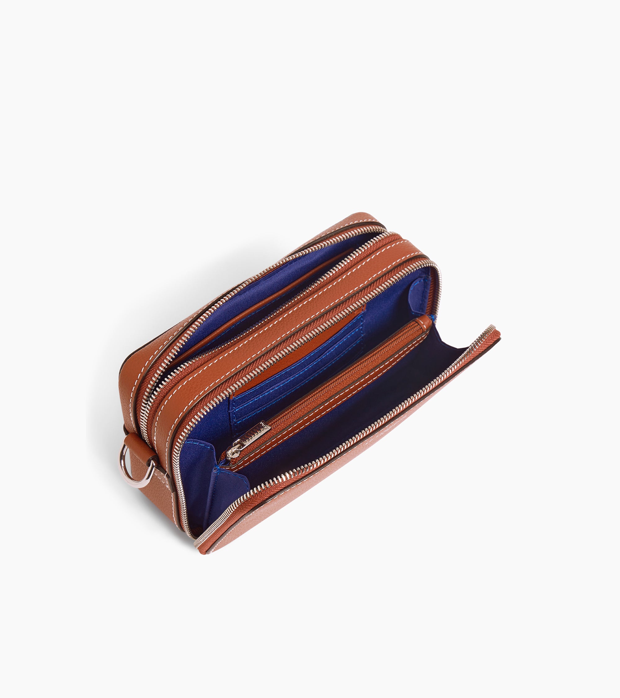 Emile small 2-compartment shoulder bag in grained leather