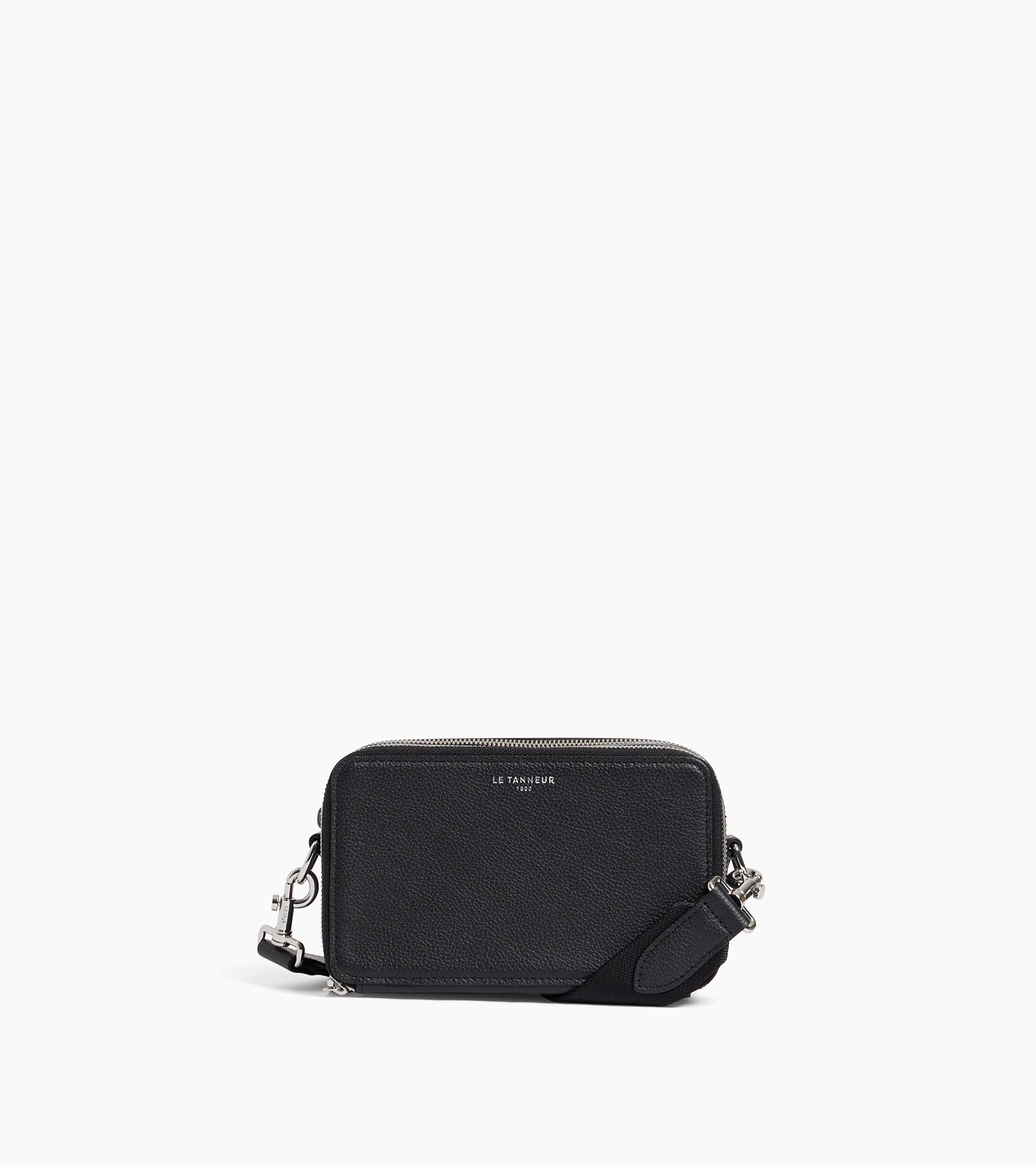 Emile small 2-compartment shoulder bag in grained leather