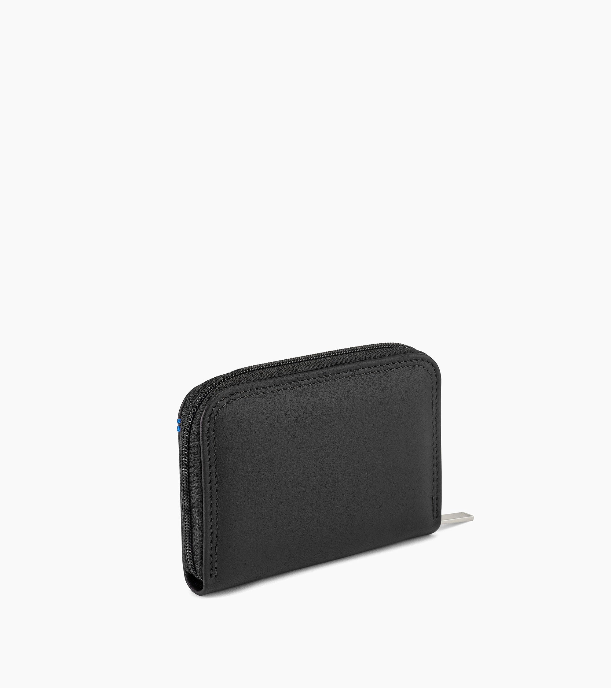 Martin zipped coin purse in smooth leather