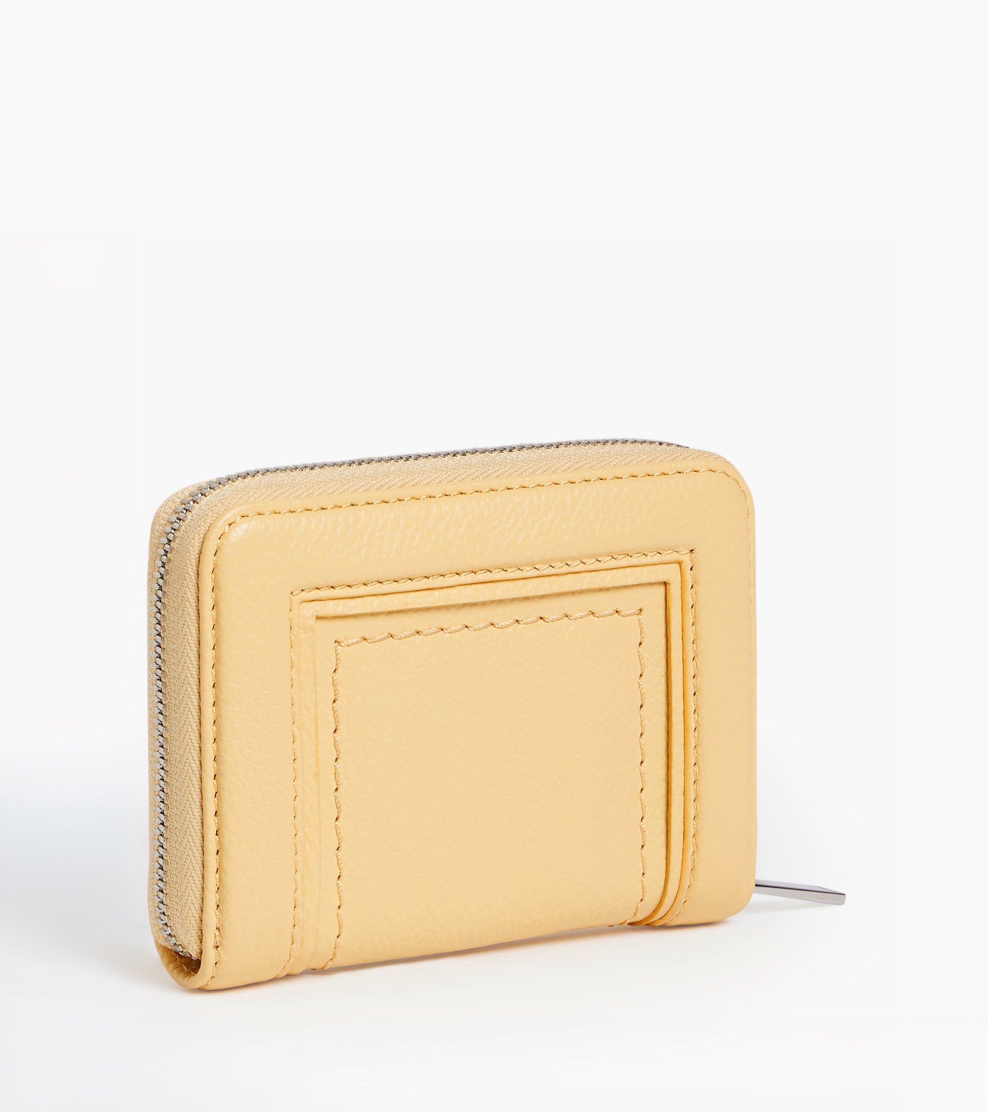 Porte cartes zippé Ella en cuir grainé