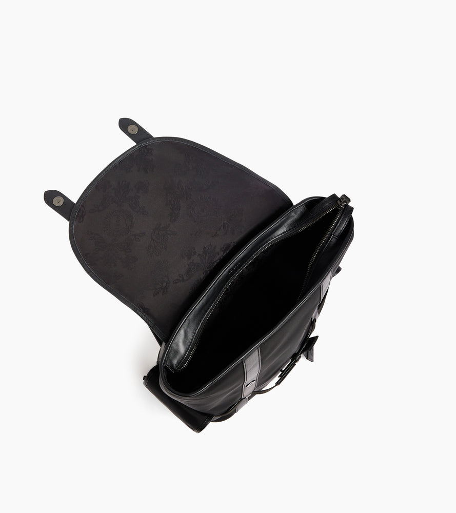 Noah flap backpack in nylon canvas