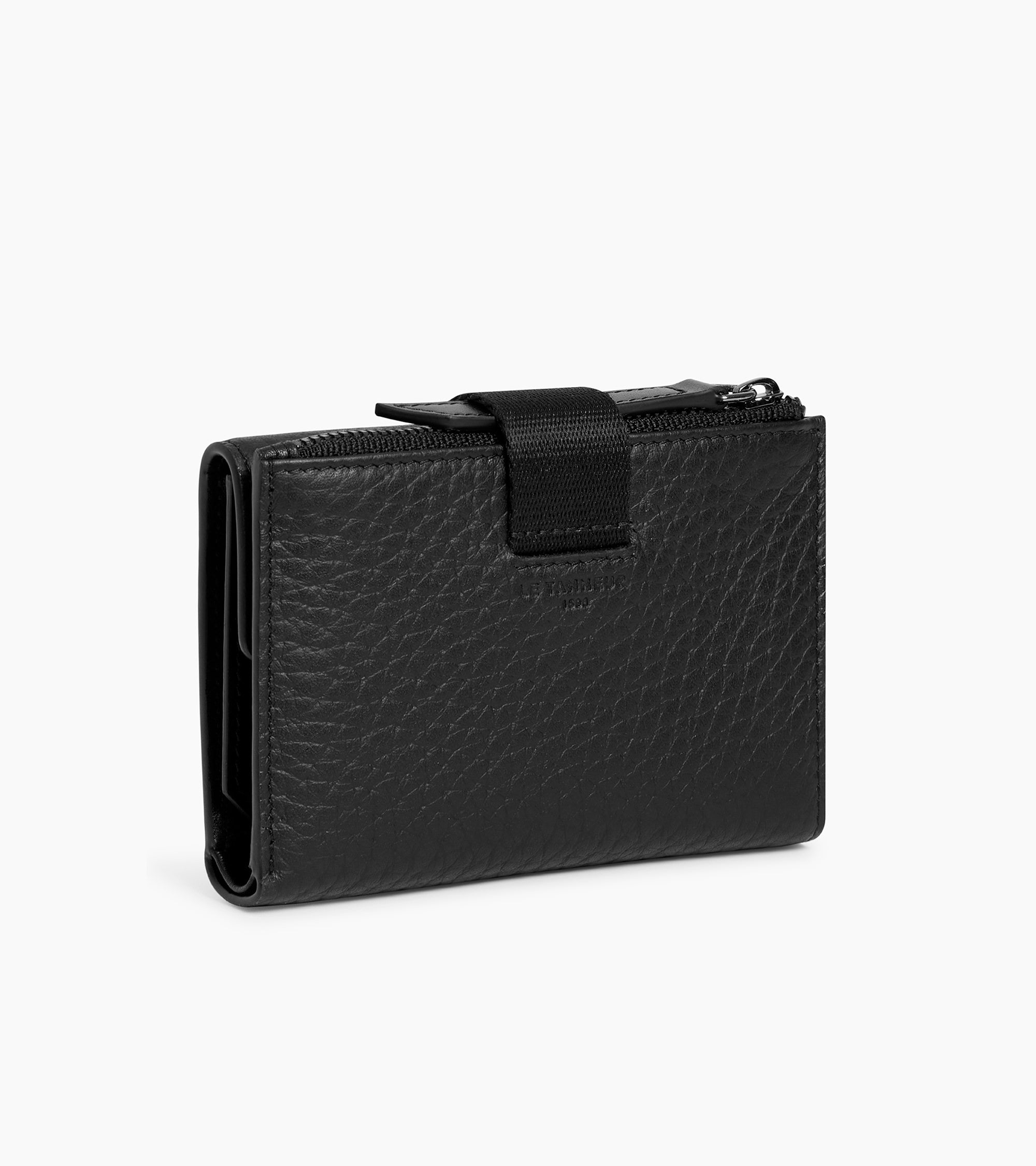 Porte cartes Noah en cuir grain buffle et cuir lisse