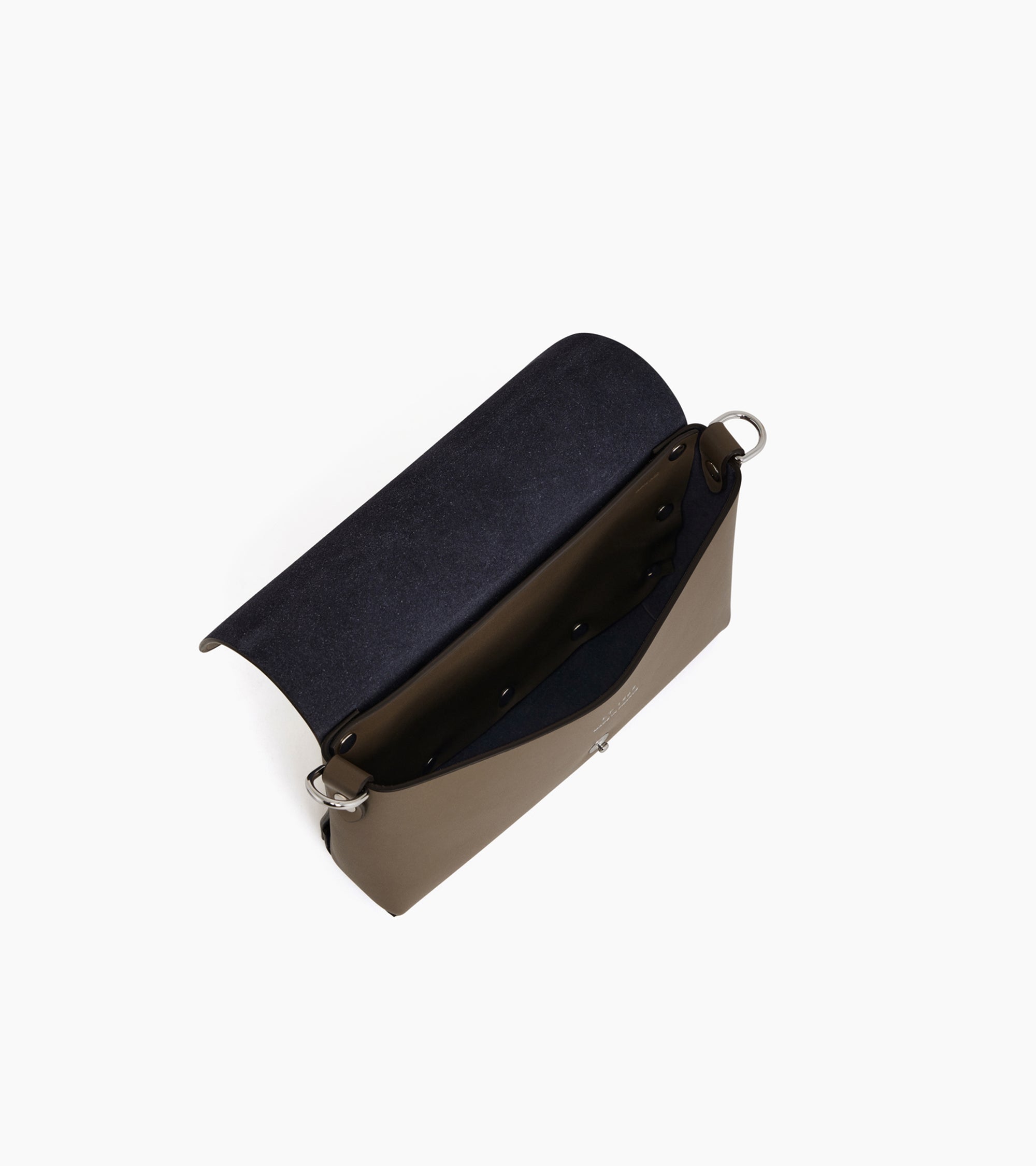 Sans Couture flap pouch with removable shoulder strap in smooth leather