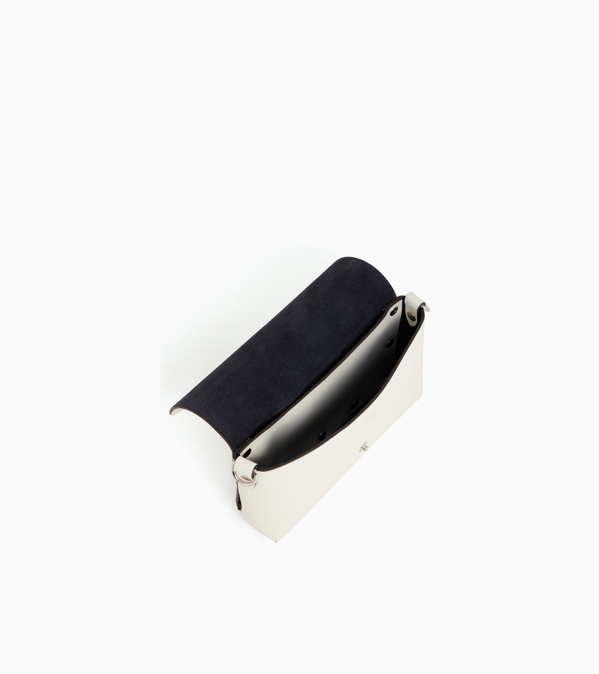 Sans Couture flap pouch with removable shoulder strap in smooth leather