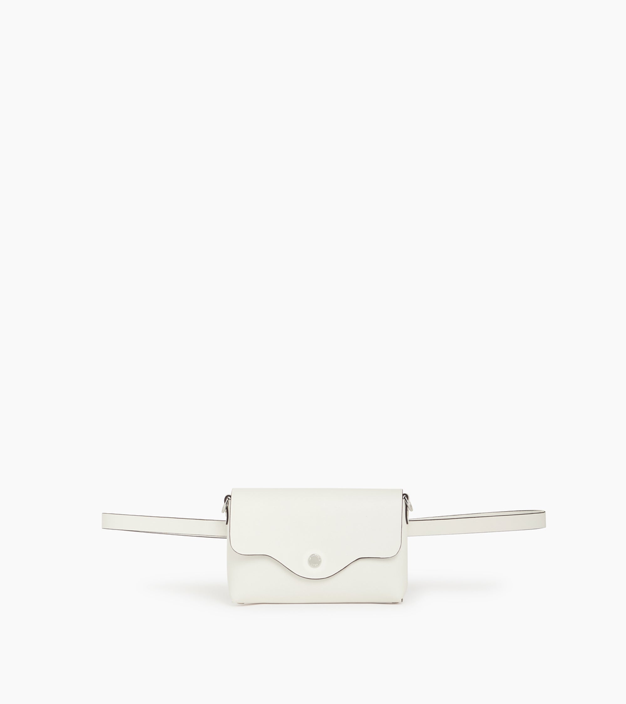 Sans Couture flap pouch with removable shoulder strap in smooth leather