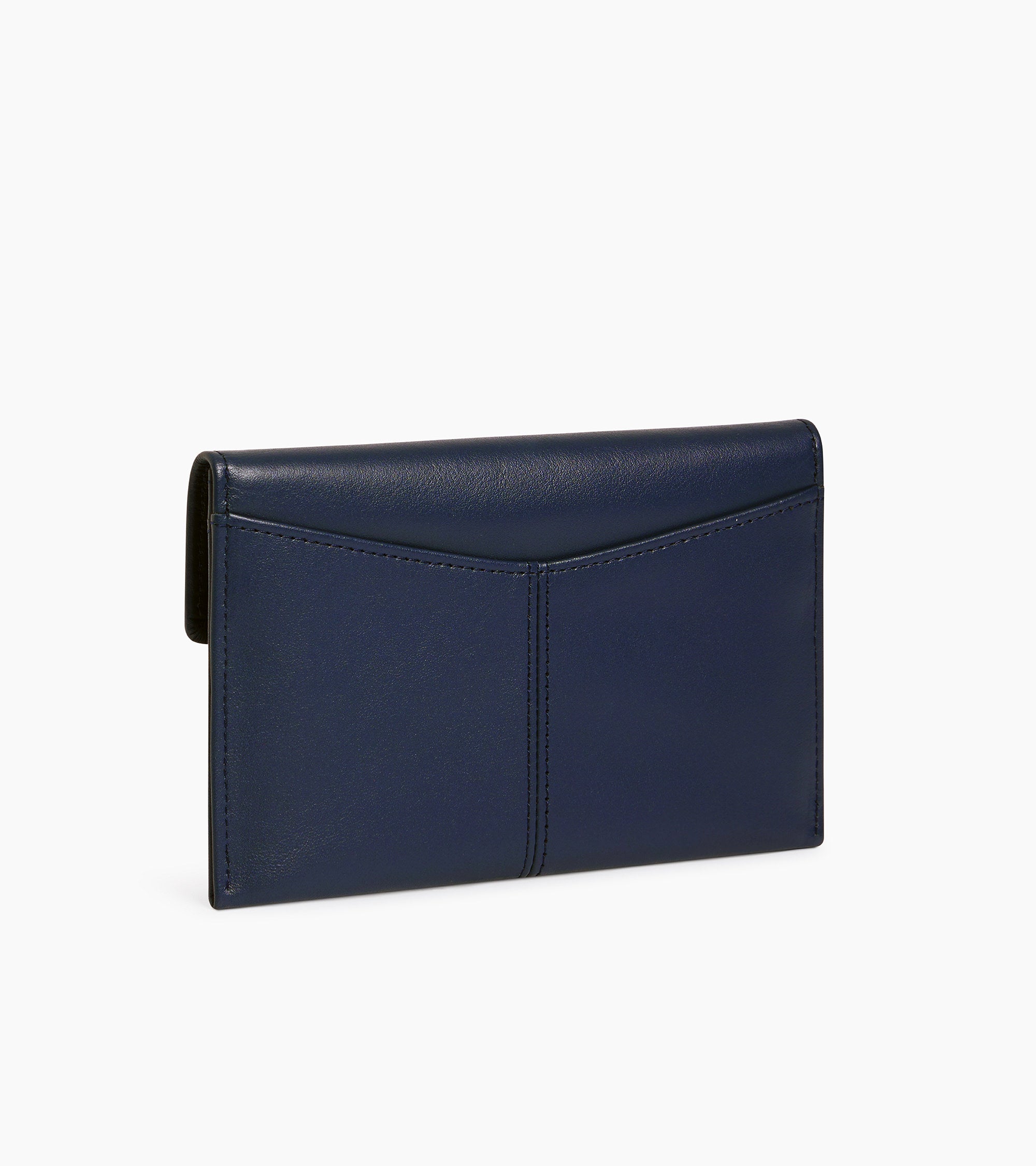 Charlotte medium envelope clutch in smooth leather