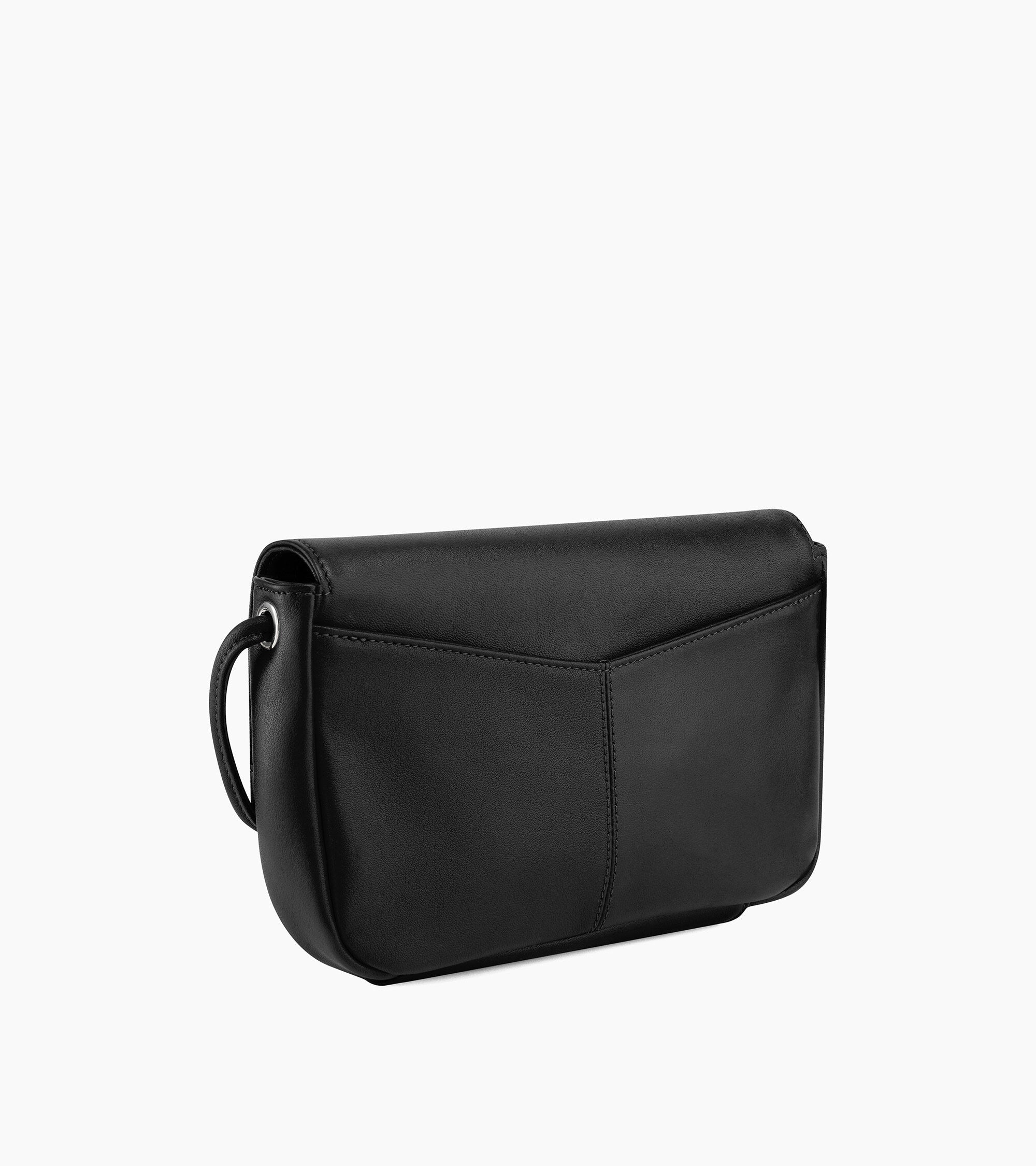 Charlotte clutch with removable crossbody strap in smooth leather