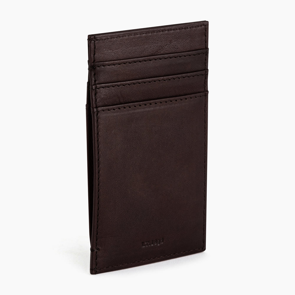 Gary oiled leather vertical card holder