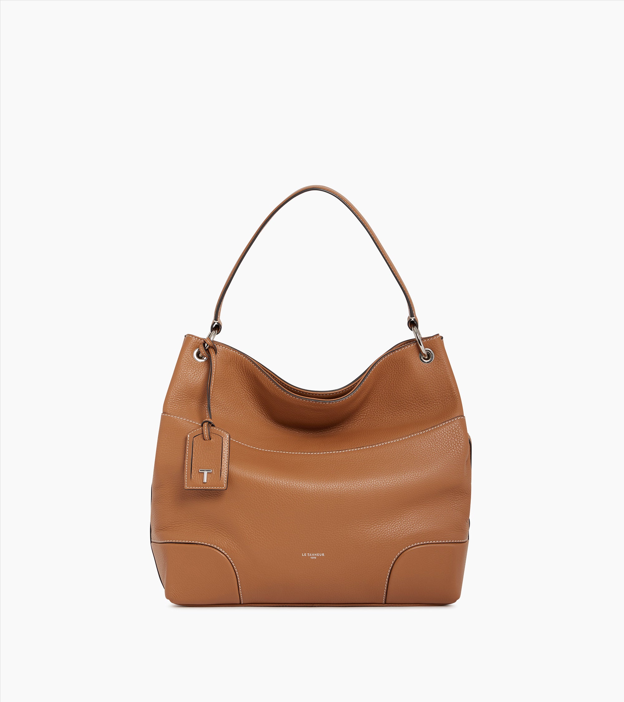 Romy large hobo bag in pebbled leather