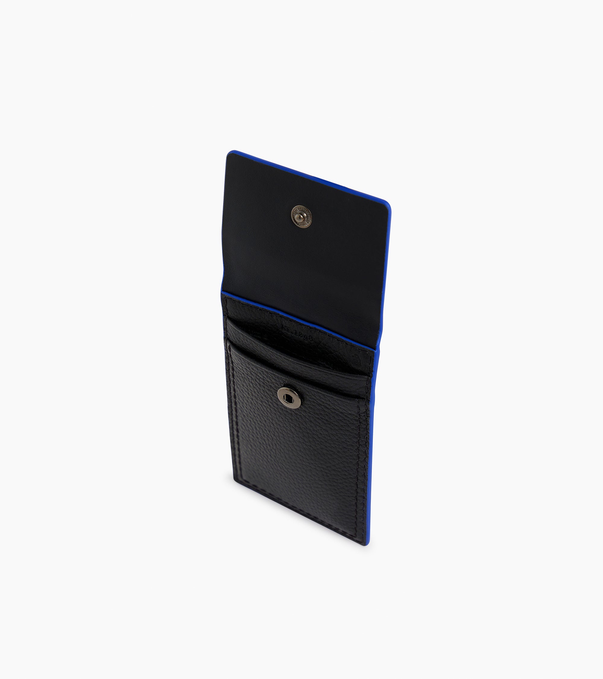 Alexis neck-worn card holder with grained leather cord